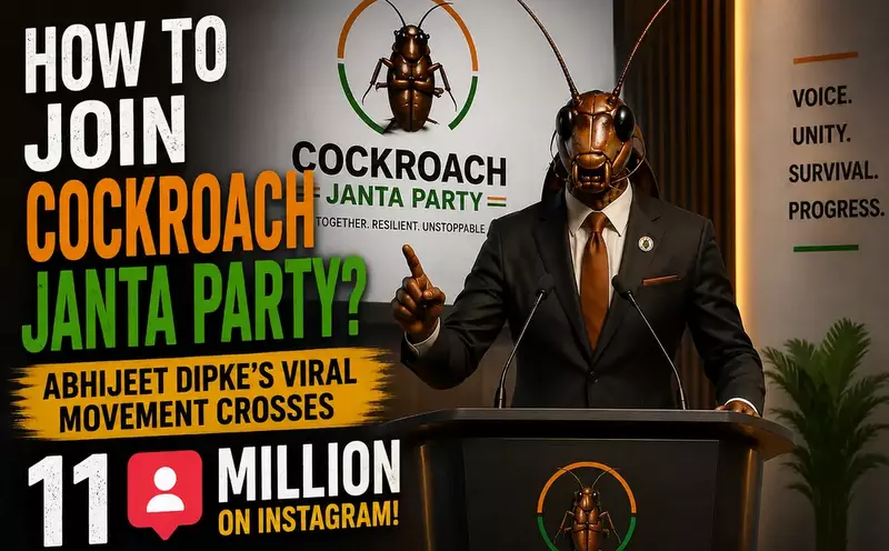 How to Join Cockroach Janata Party? Abhijeet Dipke’s Viral Movement Crosses 11 Million on Instagram 1 How to Join Cockroach Janata Party