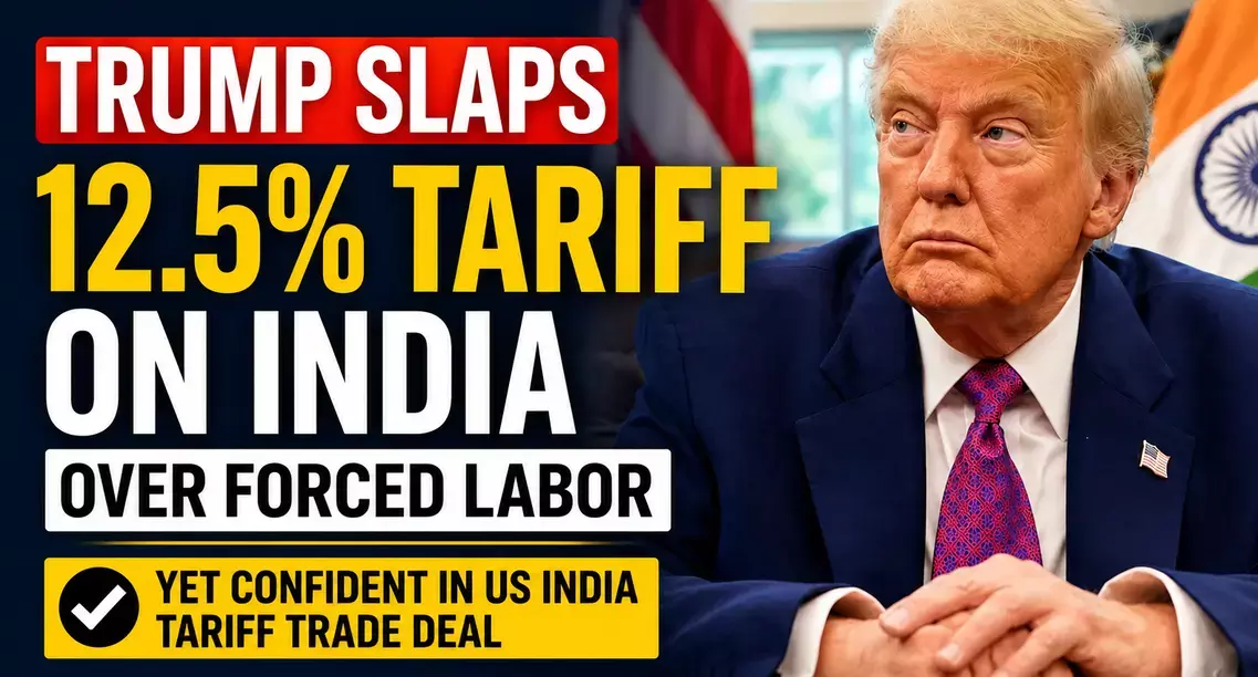 Trump Slaps 12.5% Tariff on India Over Forced Labor, Yet Confident in US India Tariff Trade Deal 1 US India Tariff Trade Deal