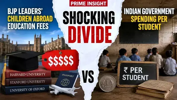 Shocking Divide: BJP Leaders Children Abroad Education Fees vs Indian Government Spending Per Student Education Money 1 BJP Leaders Children Abroad Education Fees