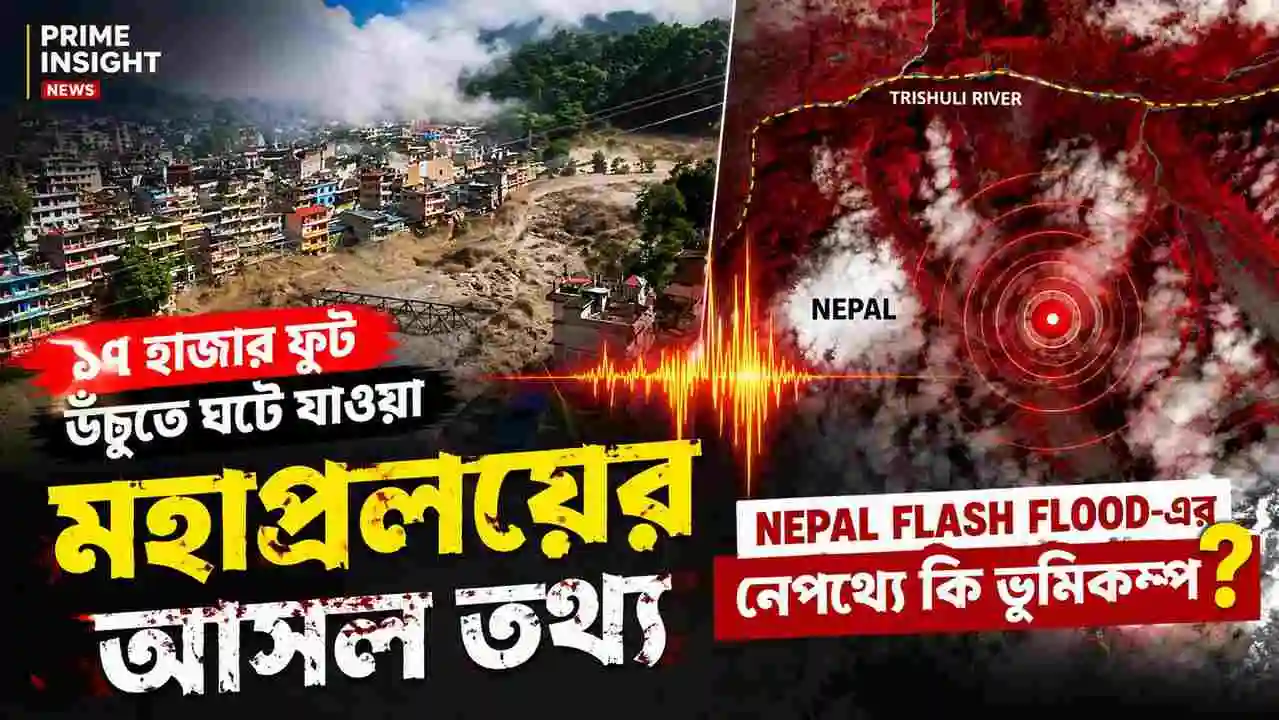 Nepal Flash Flood-এর নেপথ্যে কি ভূমিকম্প? ১৭ হাজার ফুট উঁচুতে ঘটে যাওয়া মহাপ্রলয়ের আসল তথ্য 1 Nepal Flash Flood Glacier Collapse and Destruction