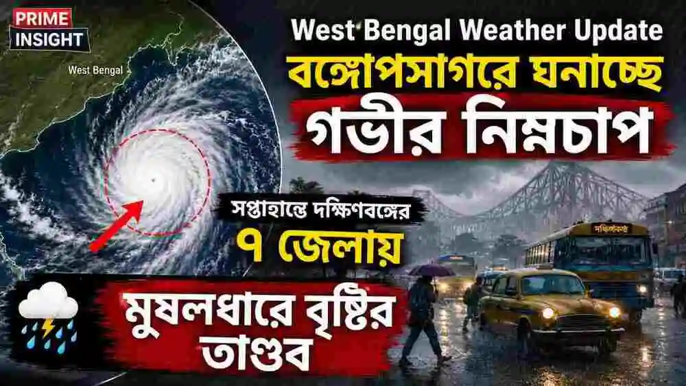 West Bengal Weather Update: বঙ্গোপসাগরে ঘনাচ্ছে গভীর নিম্নচাপ, সপ্তাহান্তে দক্ষিণবঙ্গের ৭ জেলায় মুষলধারে বৃষ্টির তাণ্ডব 1 West Bengal Weather Update - স্যাটেলাইট চিত্রে বঙ্গোপসাগরে ঘনীভূত নিম্নচাপ অঞ্চলের লাইভ ট্র্যাকিং