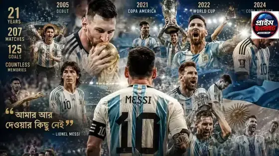 Lionel Messi retirement: আর্জেন্টিনার নীল-সাদা জার্সিকে বিদায় জানালেন মহাতারকা, ২১ বছরের রূপকথার যবনিকা 1 Lionel Messi retirement